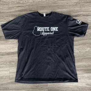 Limited Route One black tee with original logo.